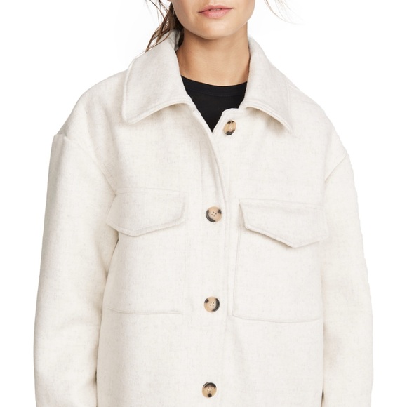 Line & Dot Drew Wool Blend Shacket - Picture 6 of 12